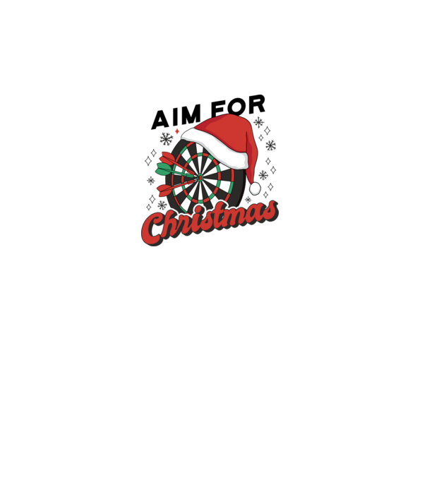 Darts Crăciun model alb pe tricou