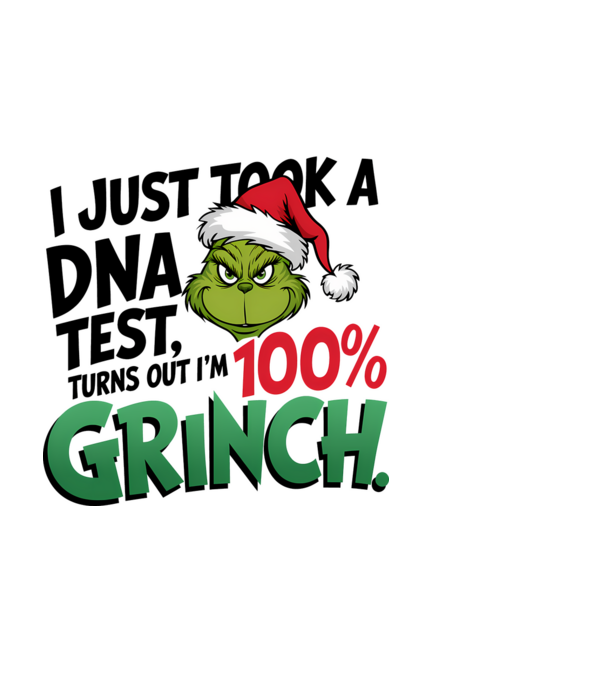 Grinch DNA test model negru pe tricou