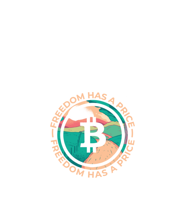 Libertatea are preț Bitcoin model negru pe tricou