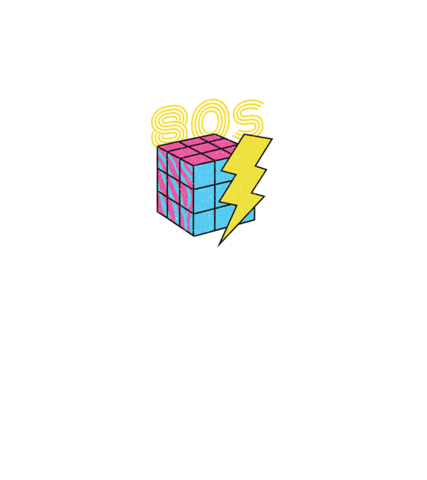 I love the 80s Cub Rubik model negru pe tricou