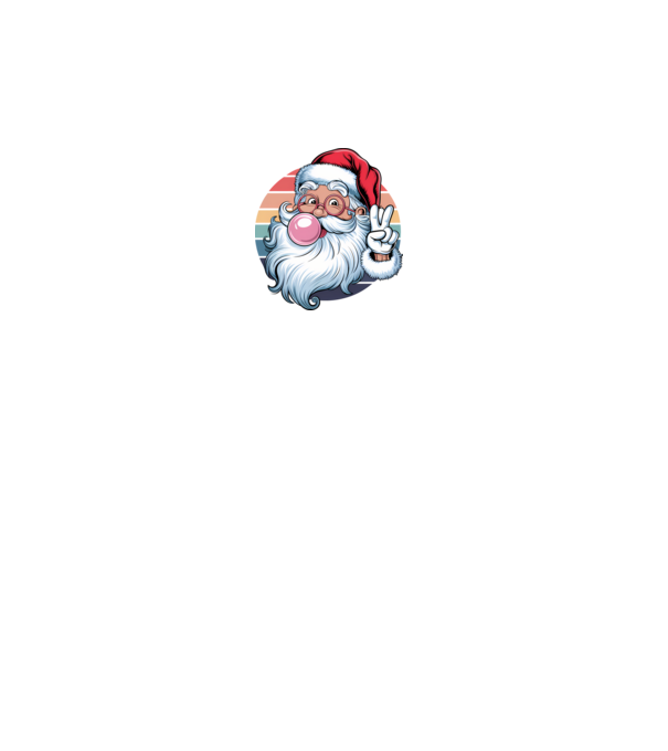 Bubble gum santa model negru pe tricou
