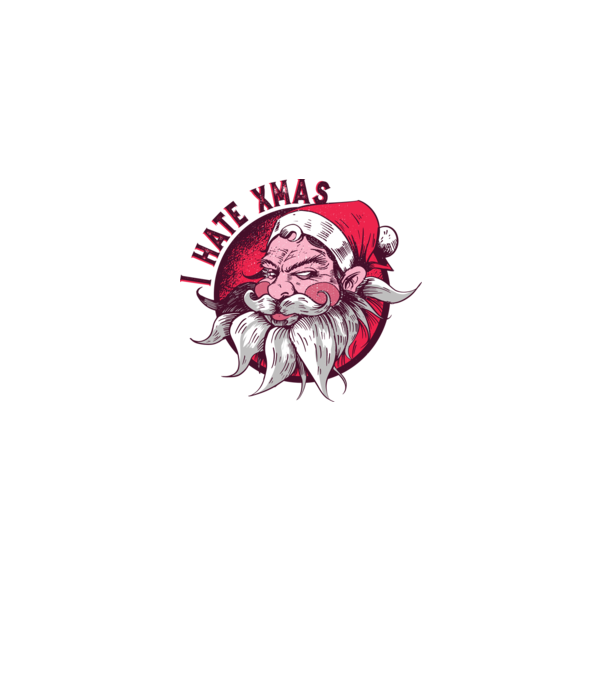 I Hate Xmas model alb pe tricou