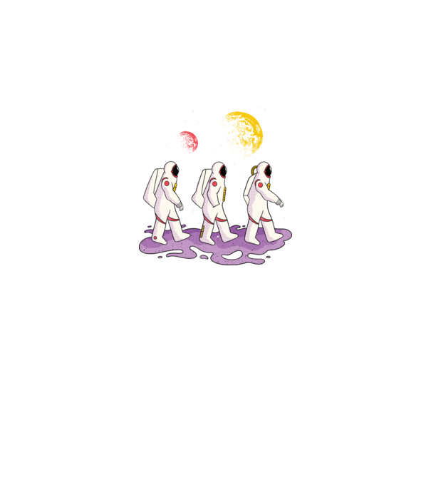 Plimbare Astronaut model negru pe tricou