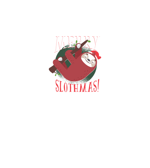 Merry Slothmas Crăciun cu Leneș model negru pe tricou