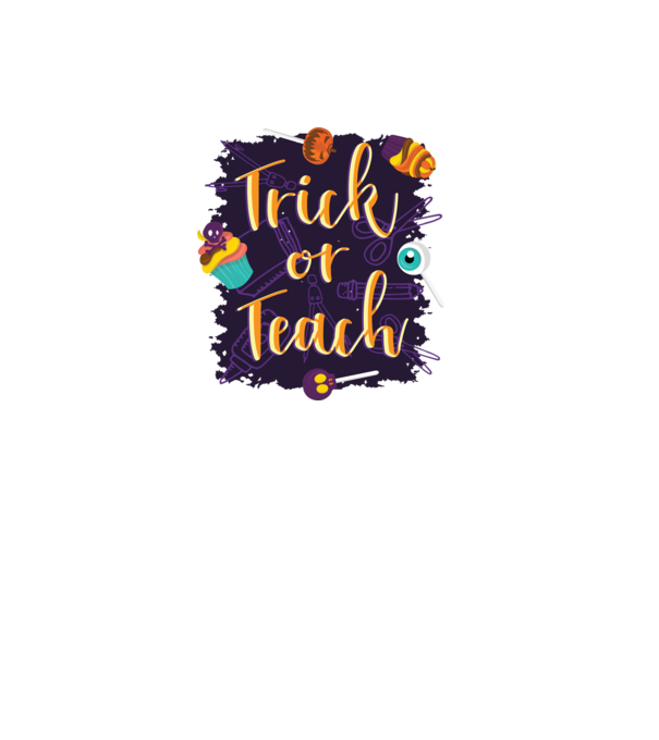 Trick or Teach Halloween pentru profesori model gri pe tricou