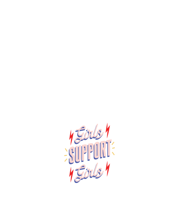 Girls Support Girls Ziua Femeii model negru pe tricou