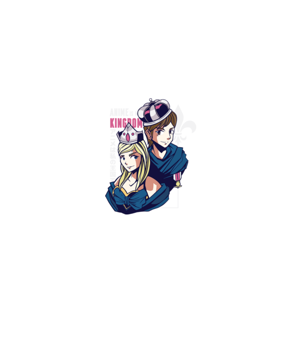 Anime este Regatul meu model albastru deschis pe tricou