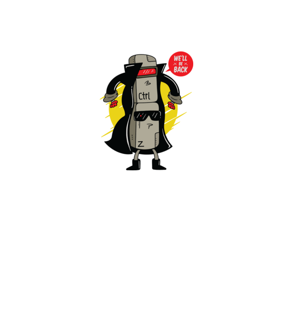Ctrl Z Terminator Parodie model gri pe tricou