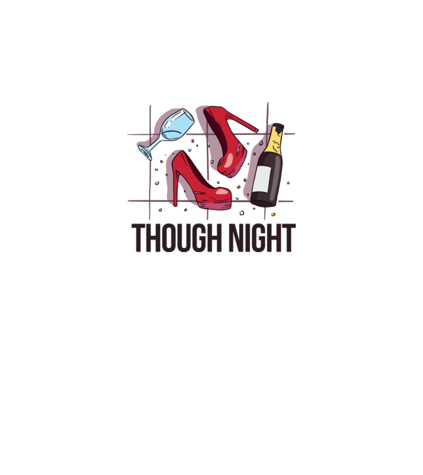 Though Night - seară grea model alb pe tricou