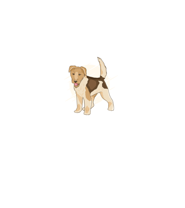 Fox Terrier model gri pe tricou
