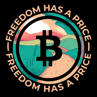 Libertatea are preț Bitcoin model tricou