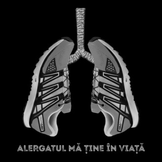 Alergatul mă ține în viață model tricou