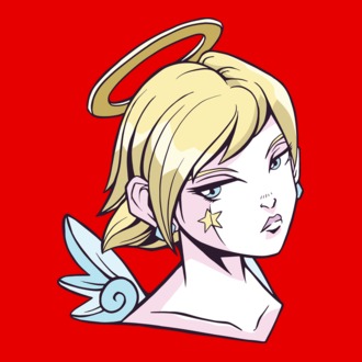 Anime Fată angelică model tricou