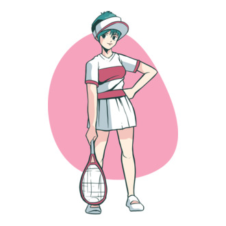 Anime Jucător de tenis fată model tricou