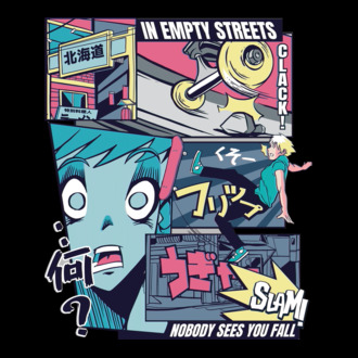 Anime Vaporwave Benzi desenate Skateboard model tricou