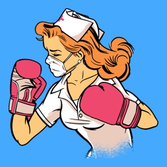 Asistentă Boxer model tricou