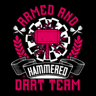 Armed and Hammered dart team model tricou