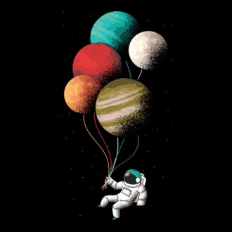 Astronaut Balloons baloane astronaut model tricou