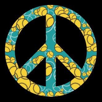 Simbol Baseball Peace model tricou