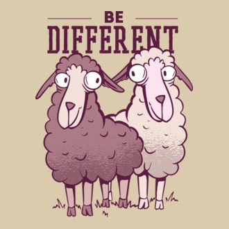 Be different - Fii diferit model tricou