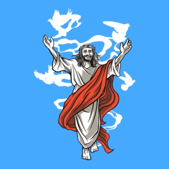 Isus fericit tricou creștin model tricou