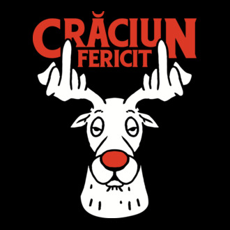 Căprioară de Crăciun antisocială model tricou