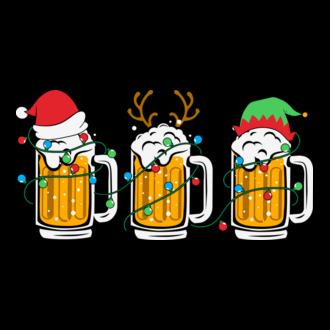 Christmas beer mugs model tricou