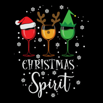 Christmas spirit wine model tricou