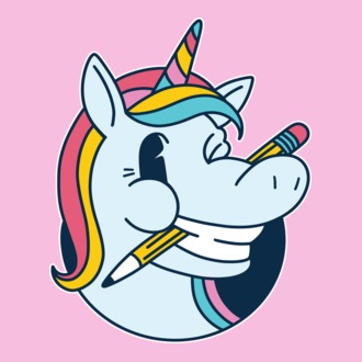 Elev Unicorn drăguț model tricou
