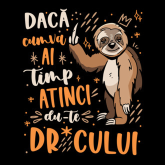 Dacă cumva ai timp, dute dr*cului! model tricou