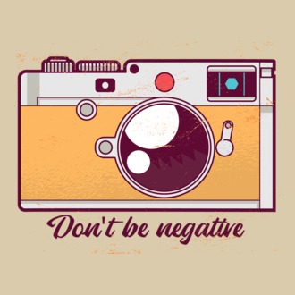 'Don''t be negative - tricou cu fotografie' model tricou