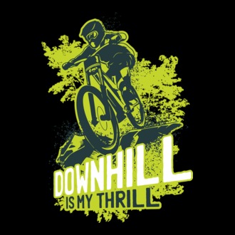Downhill Is My Thrill tricou bicicletă model tricou