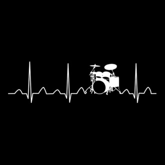 Drums heartbeat model tricou