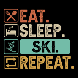 Eat Sleep SKI Repeat model tricou