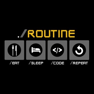 Eat sleep code repeat - rutină zilnică developer model tricou