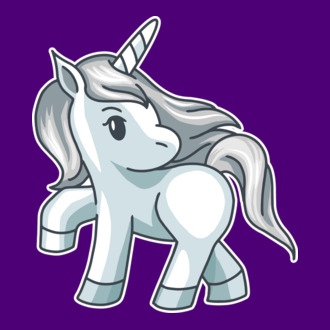 Unicorn de argint model tricou