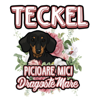 teckel : picioare mici dragoste mare model tricou