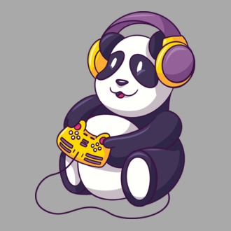 Gamer Panda model tricou