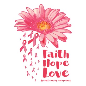 Gerbera faith hope love model tricou