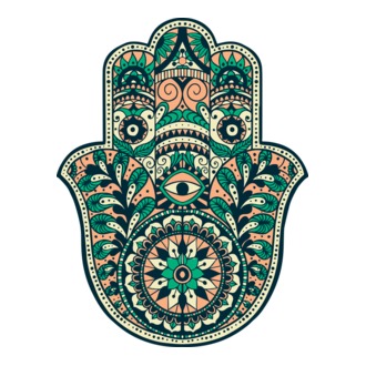 Mână Hamza - Mâna lui Dumnezeu Mandala model tricou