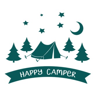 Happy camper tent model tricou