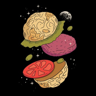 Burger lună model tricou