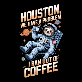 Houston we have a problem coffee model tricou