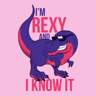 'I''m Rexy and I know it - tricou dinozaur amuzant' model tricou
