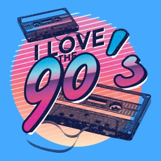 I love the 90s Casetă model tricou