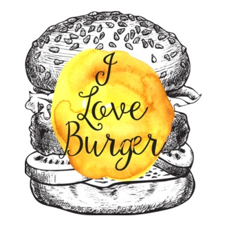 I love burger model tricou