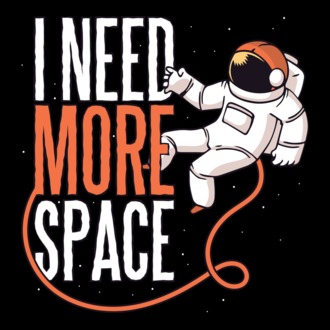 I need more space tricou astronaut model tricou