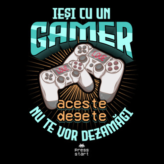 Ieși cu un gamer - aceste degete nu te vor dezamăgi model tricou