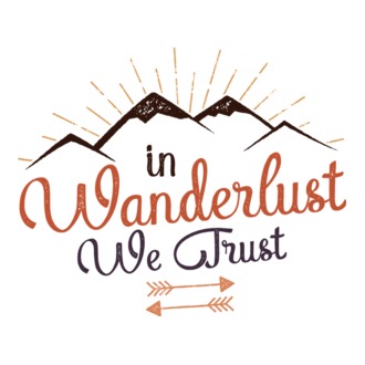 In Wanderlust we trust model tricou
