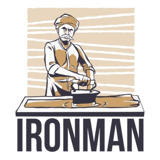 Ironman Om care calcă (montează metal) model tricou